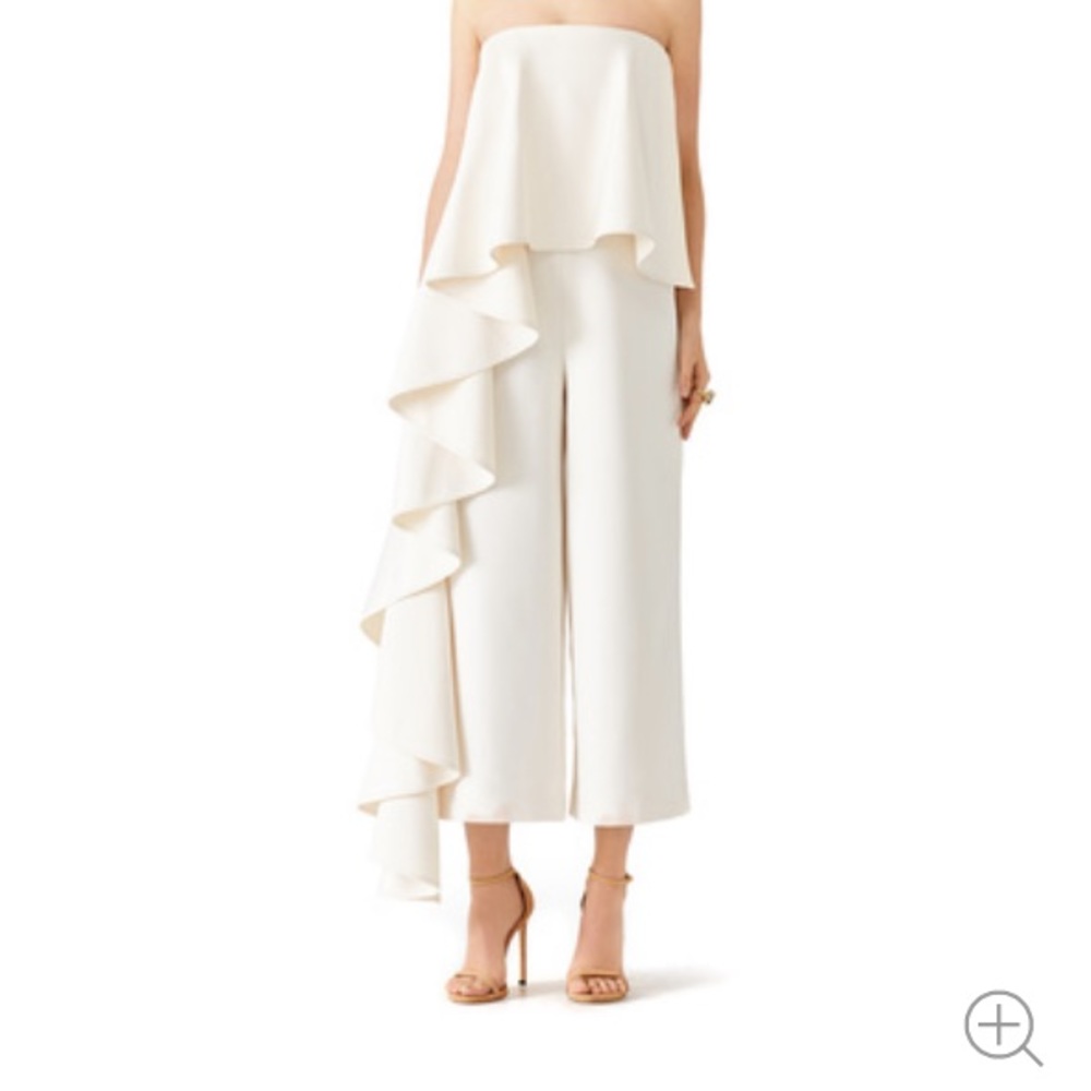 Solace London crepe ruffle jumpsuit